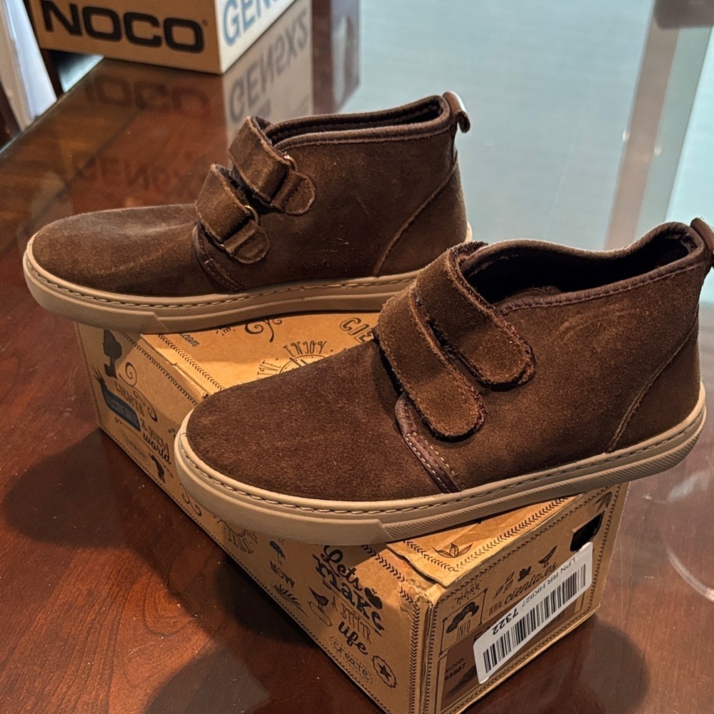 Cienta Brown Suede Kids Boot Sneakers - Picture 1 of 11